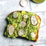 Avocado toast with radish and lime