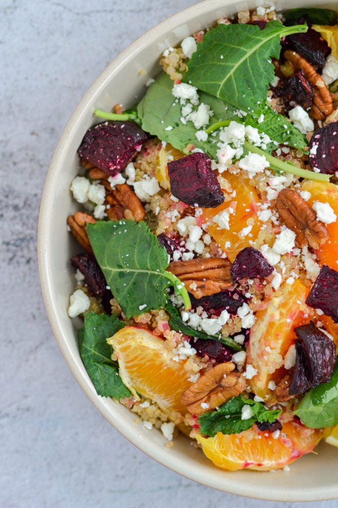 roasted beet & orange quinoa salad