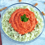 Recipe for Cauliflower Rice with Walnut Romesco Sauce- #vegan, #glutenfree #dinner #cauliflowerrice #ad