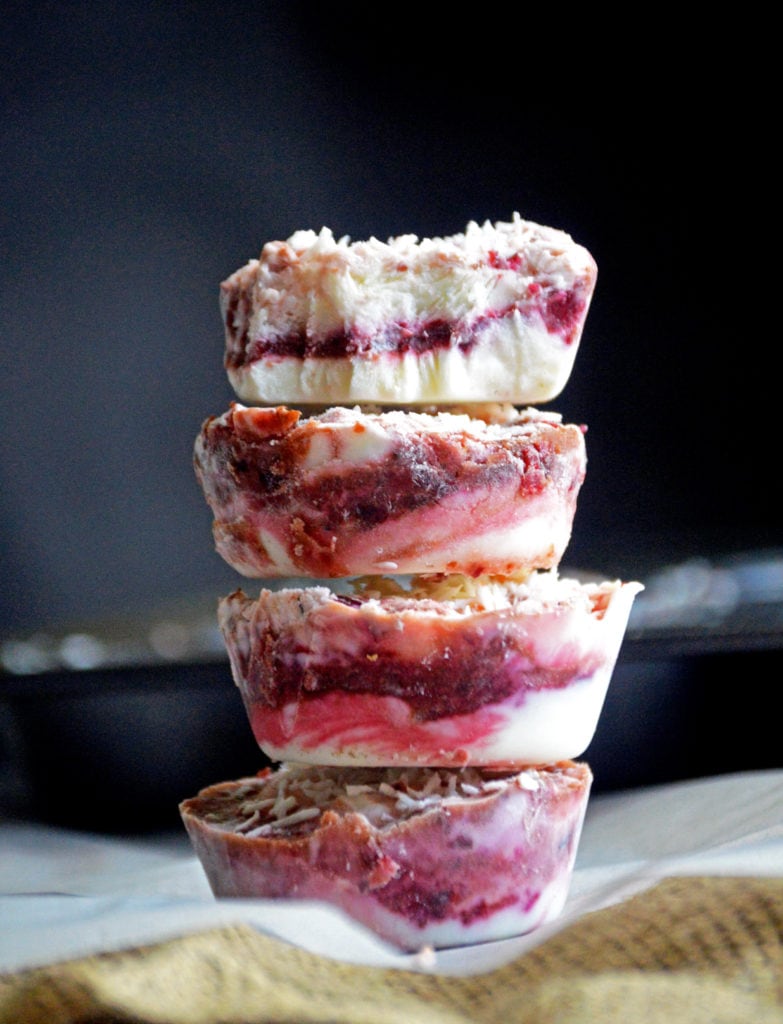 cherry coconut yogurt bites