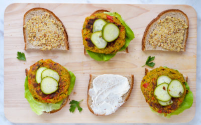 Spiced Chickpea Veggie Burger
