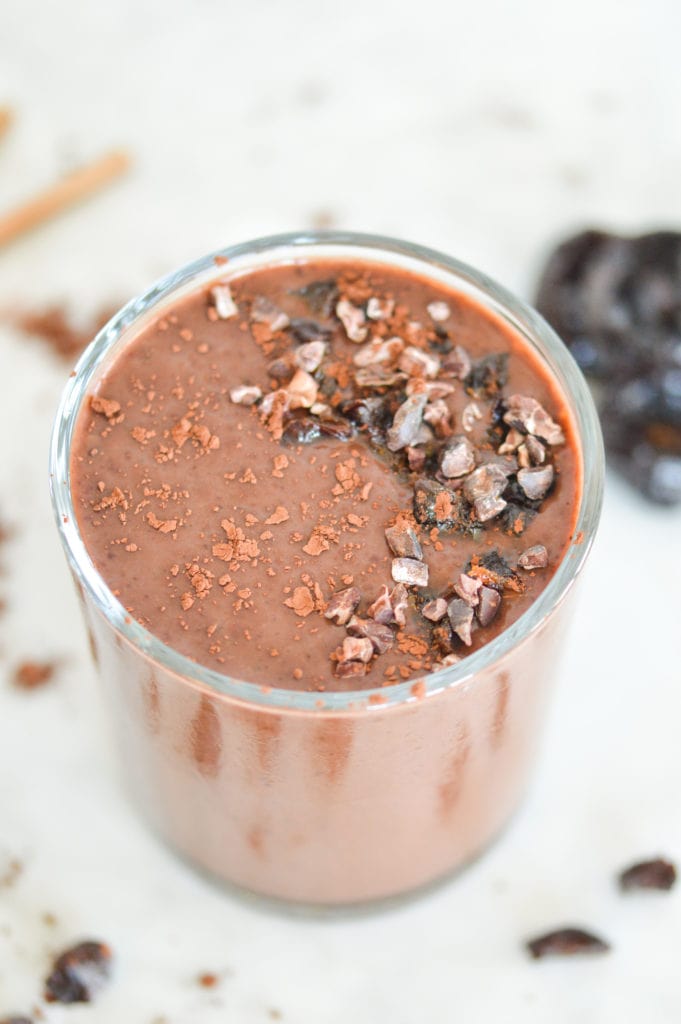 Plant-based Chocolate smoothie, no bananas