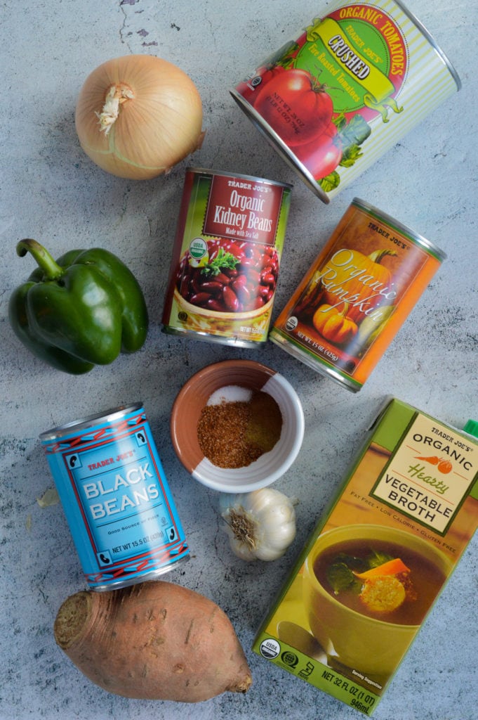 vegan pumpkin chili ingredients