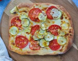 veggie air fryer pizza