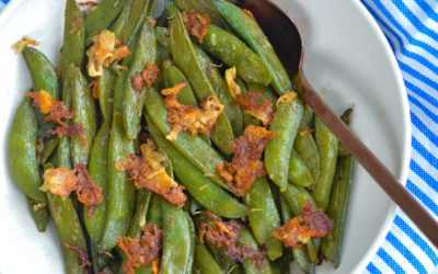 Parmesan Roasted Snap Peas