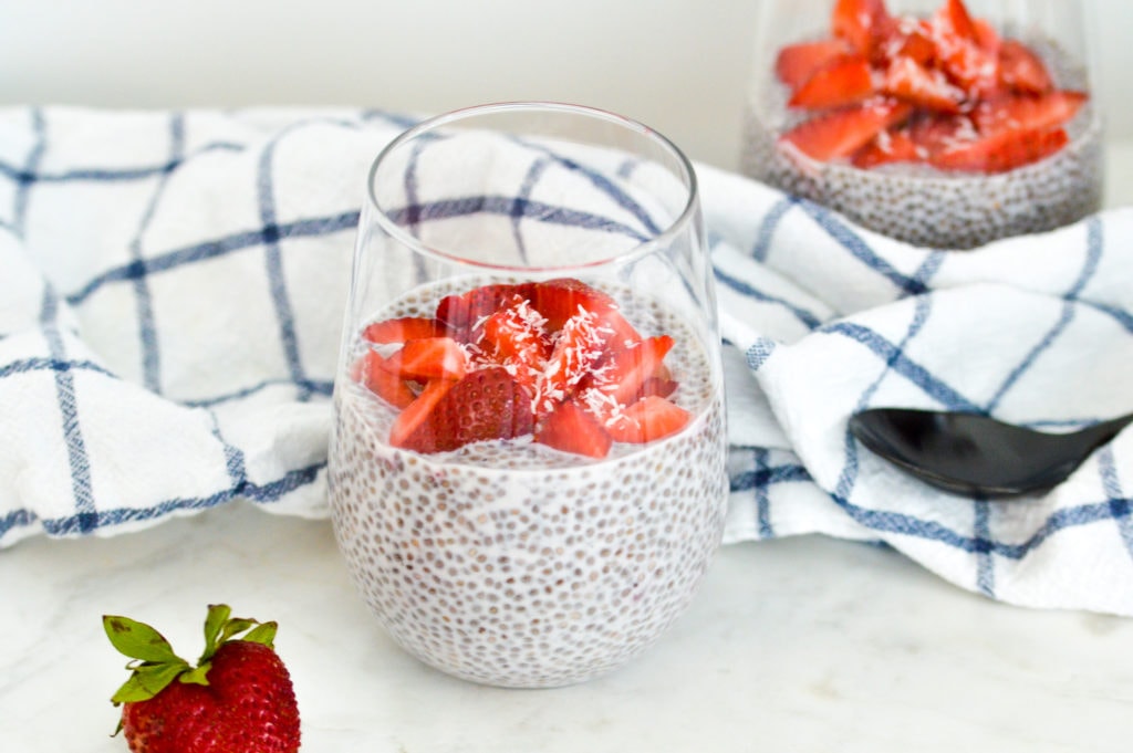 strawberries & cream chia seed pudding recipe