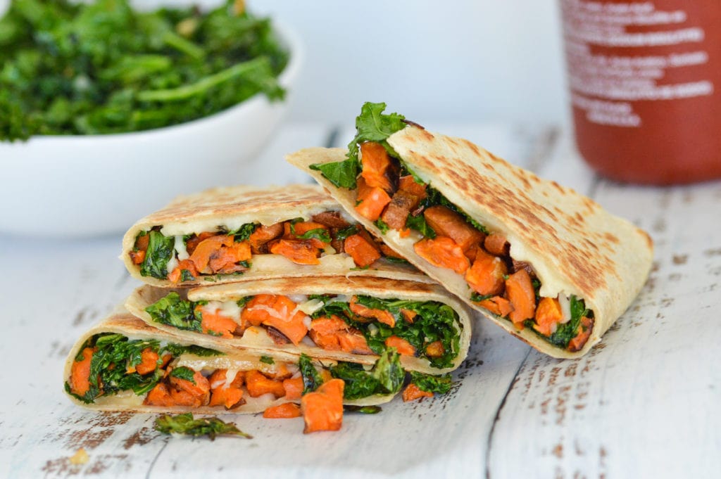 Sweet Potato Quesadilla Recipe- Easy 4-ingredient Vegetarian Dinner
