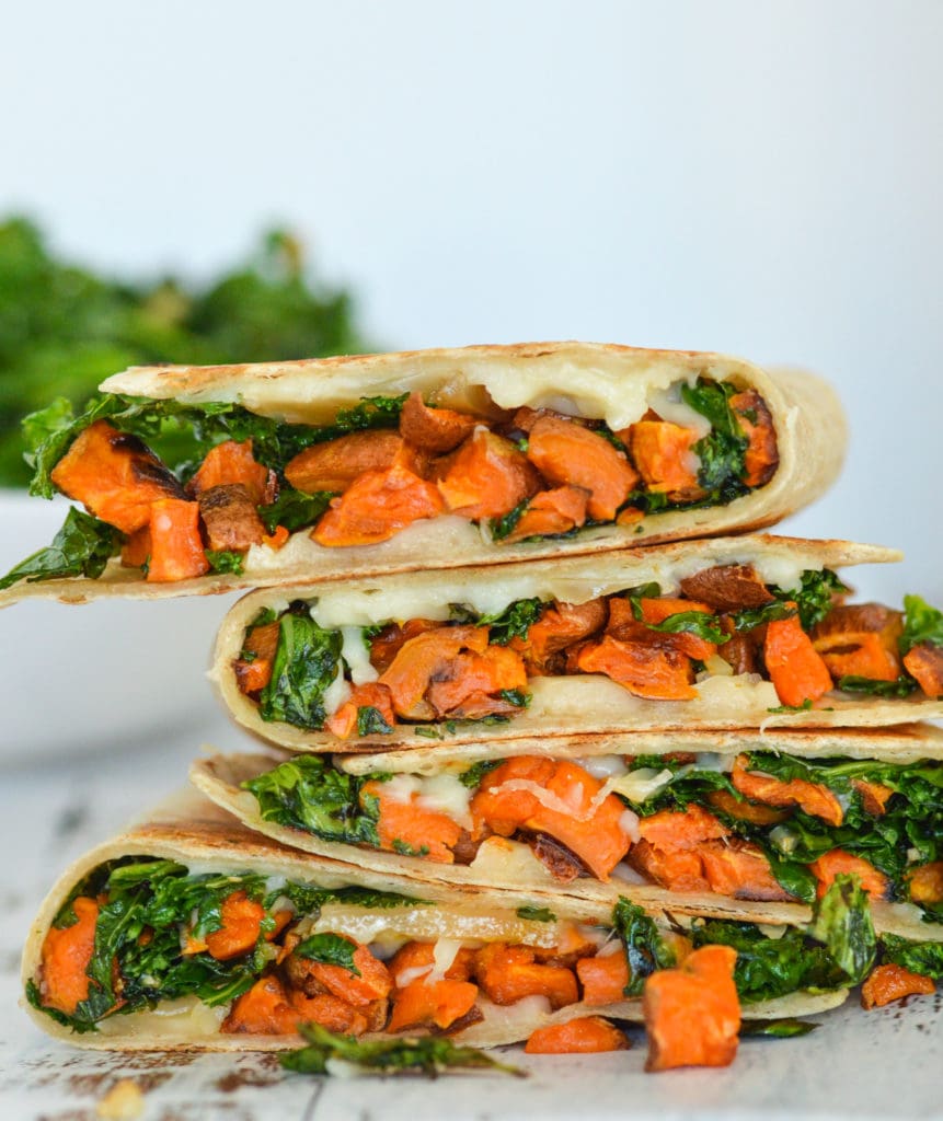 Sweet Potato Quesadilla Recipe- Easy 4-ingredient Vegetarian Dinner
