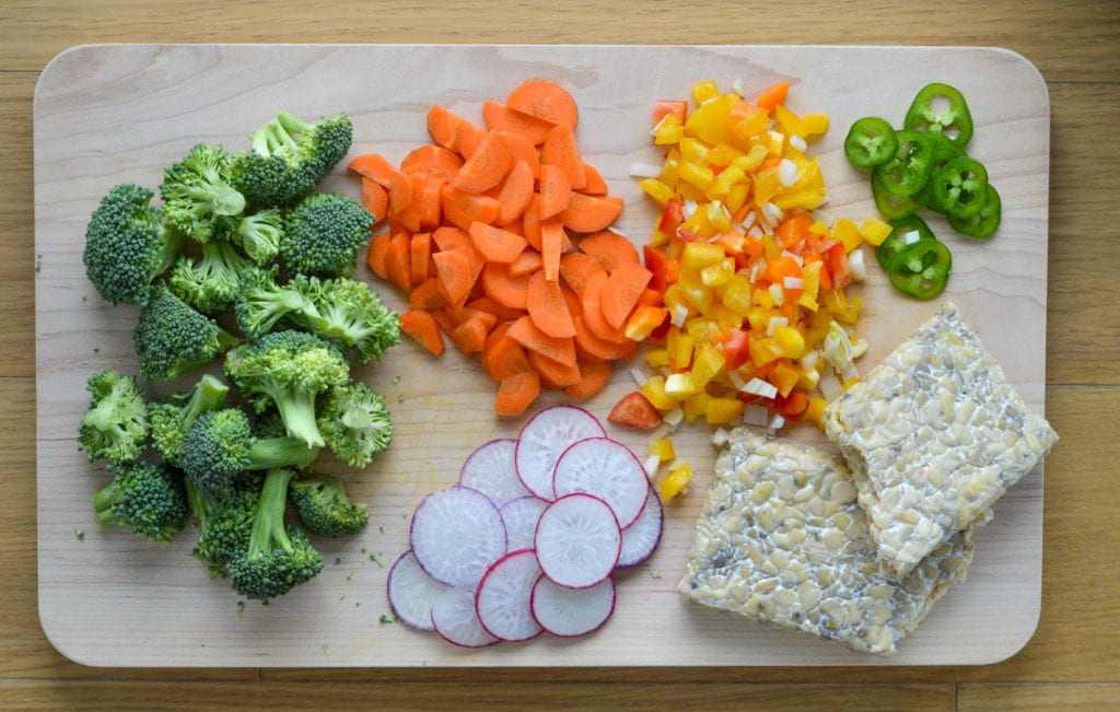 tempeh stir-fry ingredients
