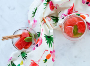 Watermelon Lime Ice Cubes are a great way to flavor water without any added sugar. The perfect refreshing drink for summer. Whip up a batch and store them in your freezer! #watermelon #flavoredwater #noaddedsugar #vegan #hydration