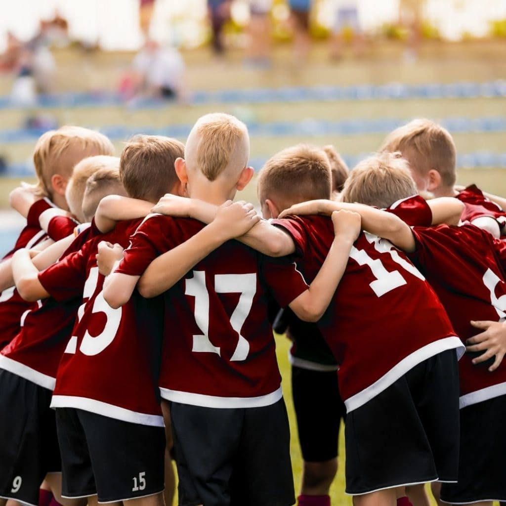 children playing sports