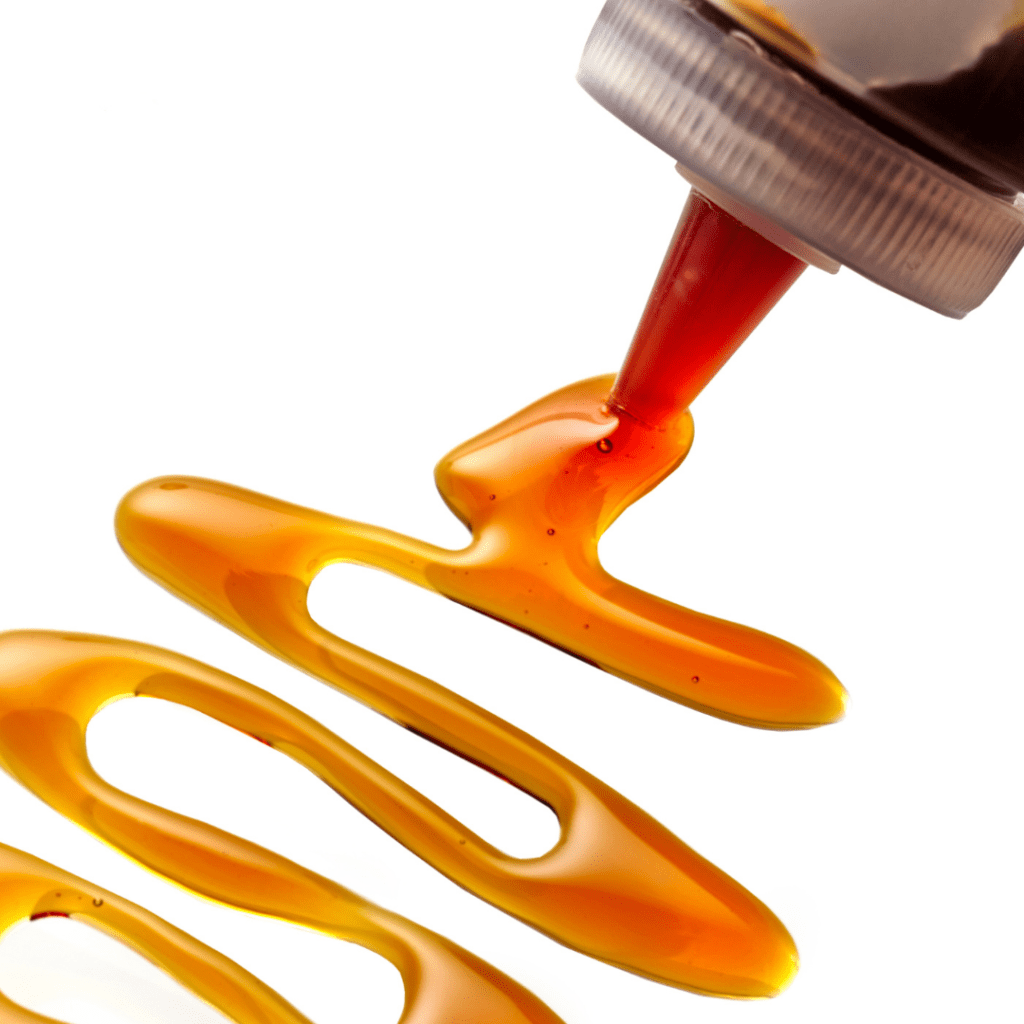 brown rice syrup in a squeeze bottle