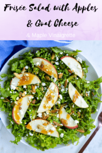 This gorgeous fall salad is full of amazing flavor, like apples, goat cheese and pumpkin seeds. Topped with a maple vinaigrette, you're going to want to pair this with EVERYTHING!