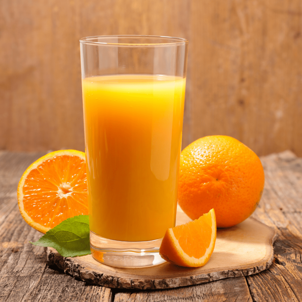 glass of orange juice